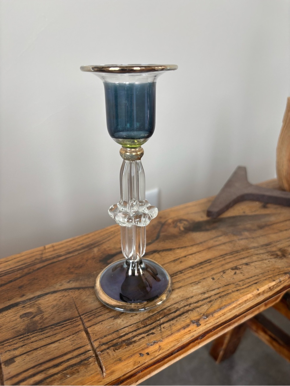 Antique Gilded Gold Candle Holder